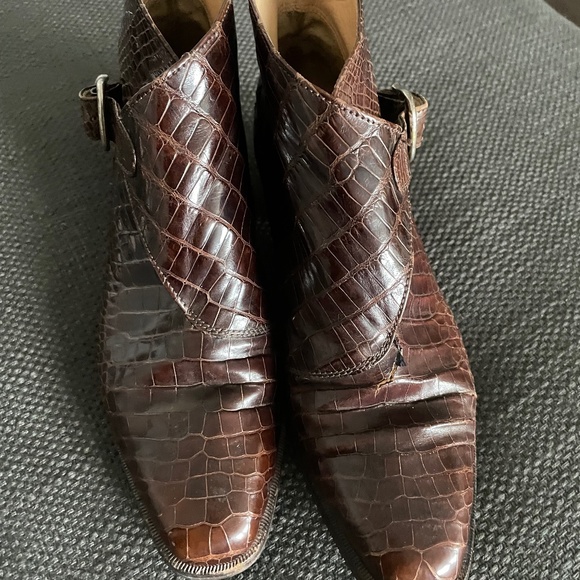 Manolo Blahnik | Shoes | Manolo Blahnik Alligator Booties | Poshmark